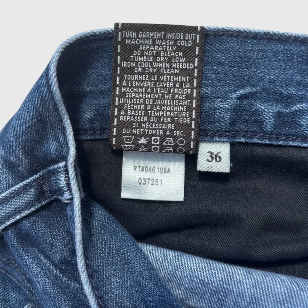 7 For All Mankind Austyn Relaxed Straight Leg Jeans Men's 36 Medium Blue Wash